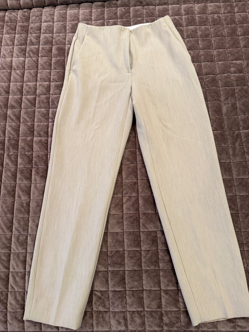 Aritzia Babaton slim trousers in Light Beige